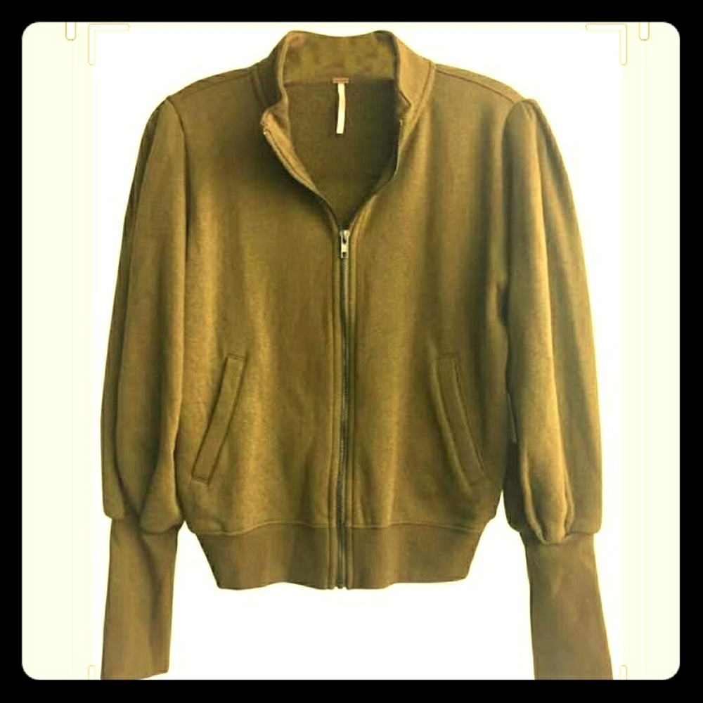 Free People Moss Zip Up Sweatshirt